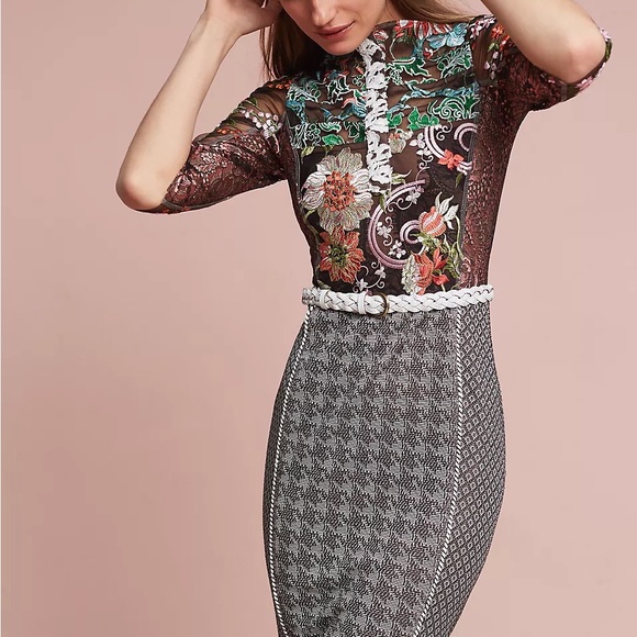 Anthropologie Byron Lars Elisabeth Sheath Dress 0 - Picture 4 of 5